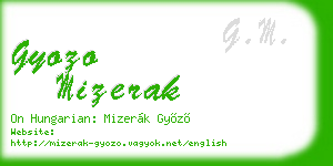 gyozo mizerak business card